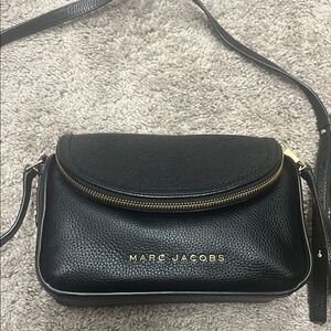 Marc Jacobs Black Crossbody Bag with Gold Hardware